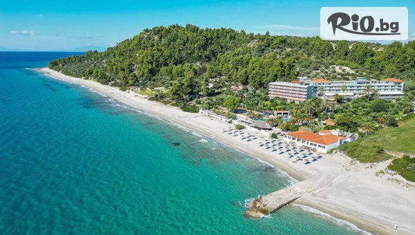 Лятна почивка на първа линия в Mendi Hotel 4*, Касандра, Халкидики! 5 нощувки, закуски и вечери + ползване на външен басейн до 18 Октомври